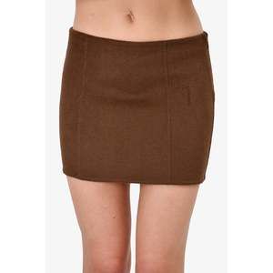 LPA Brown Wool Mini Skirt Size XS